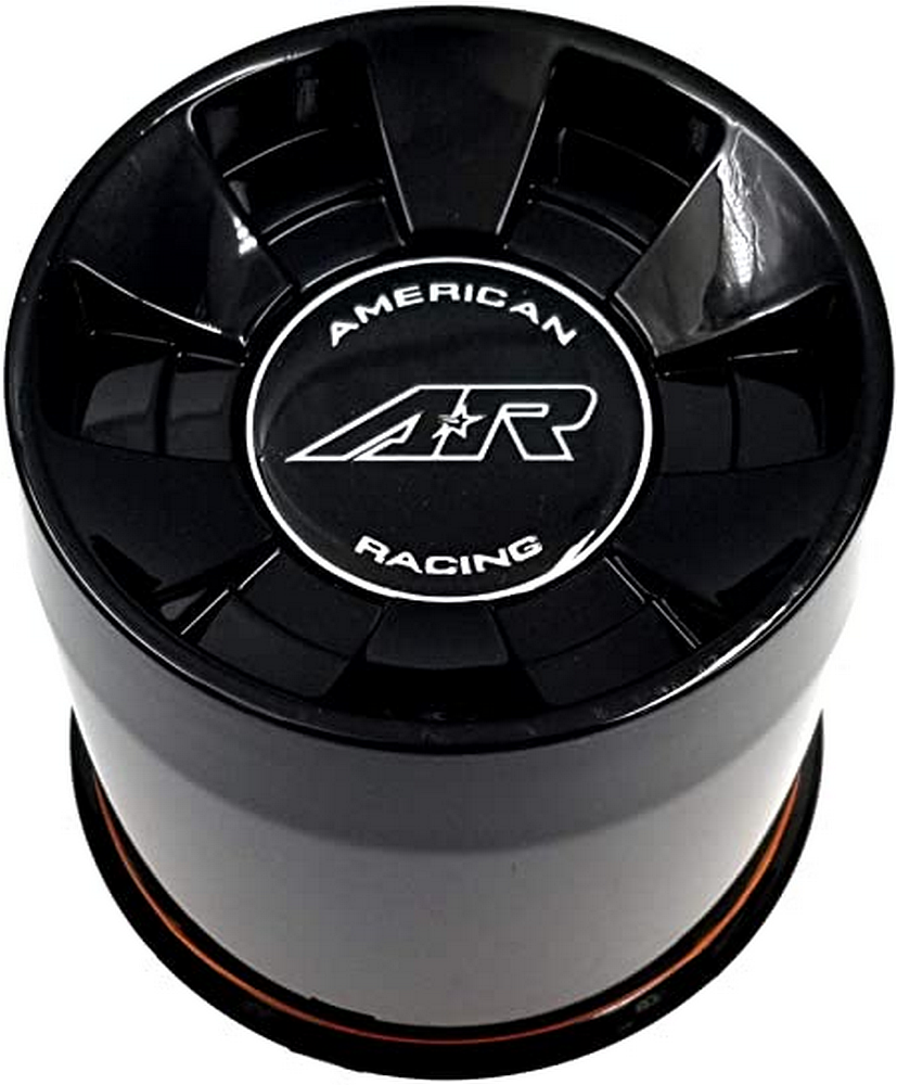 AR910 8 LUG PUSH-THRU CAP GLOSS BLACK