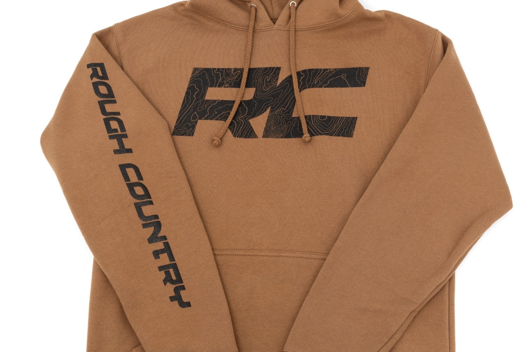 Rough Country Hoodie | RC Topographical Sleeve | Saddle | 3XL