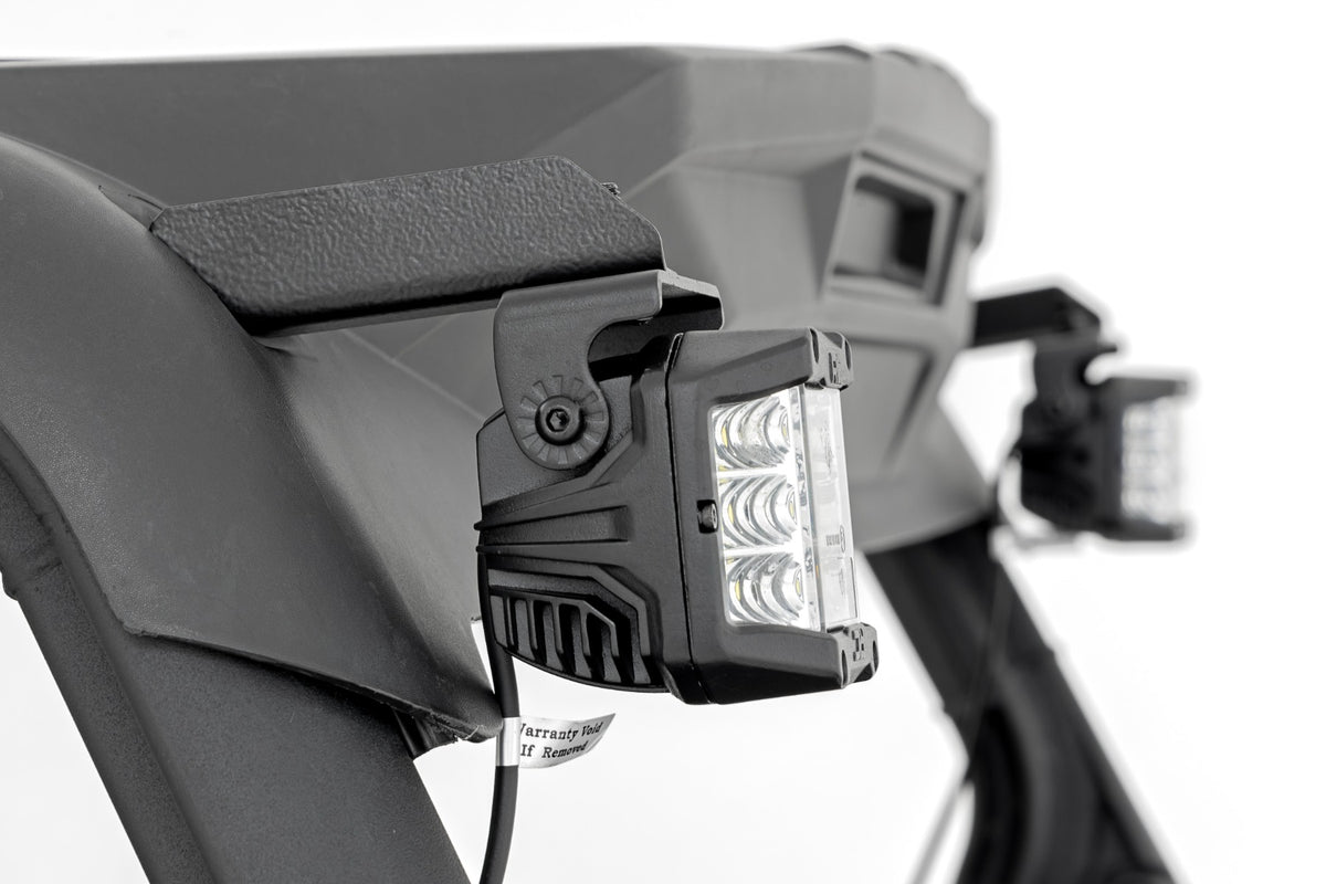 LED Light Kit | Rear Mount | 2" Black Pair | Flood | Can-Am Maverick Sport 1000R 