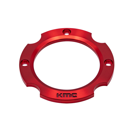 KS CAP RING 4X137 - ANODIZED RED