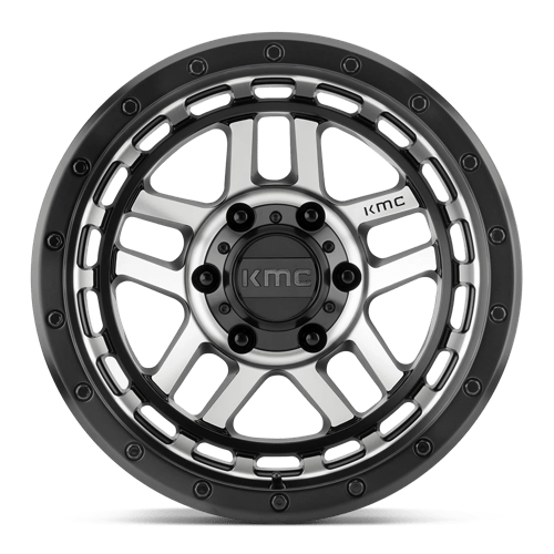 KM540 17X9 6X5.5 S-BLK MACH -02MM