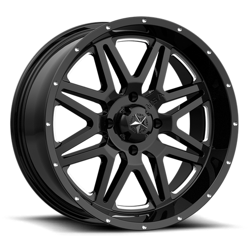 VIBE UTV 14X7 4X110 MILLED G-BLACK 00MM
