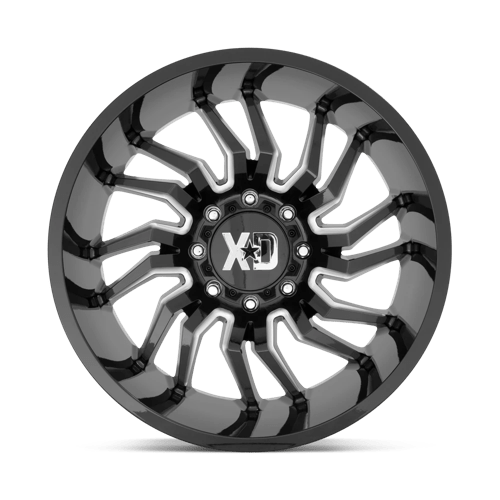 XD858 22X10 5X127 GLOSS BLACK MILL -18MM