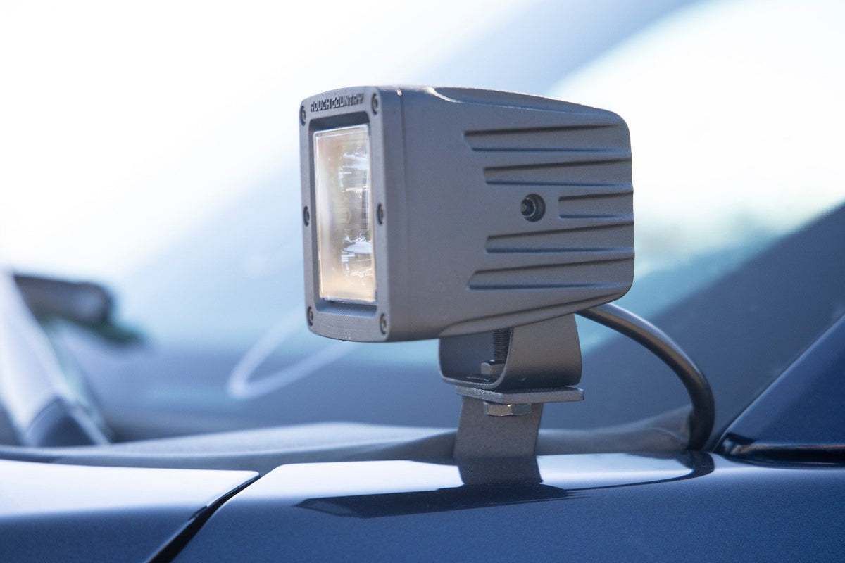 LED Light Kit | Ditch Mount | 2" Black Pair | Flood | Ford F-150 (15-24)/F-150 Lightning (22-24) 