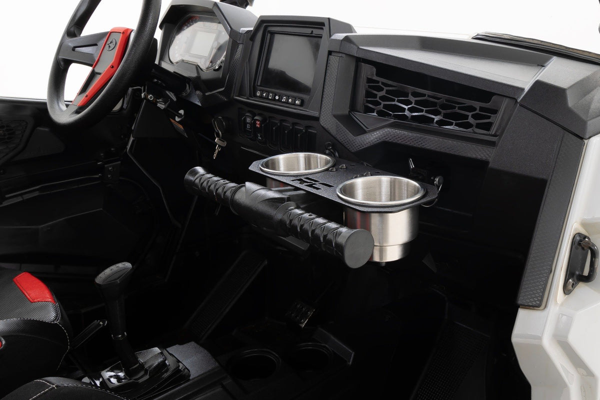 Passenger Grip Handle Dual Cup Holder | Polaris RZR S 570/RZR S4 1000 