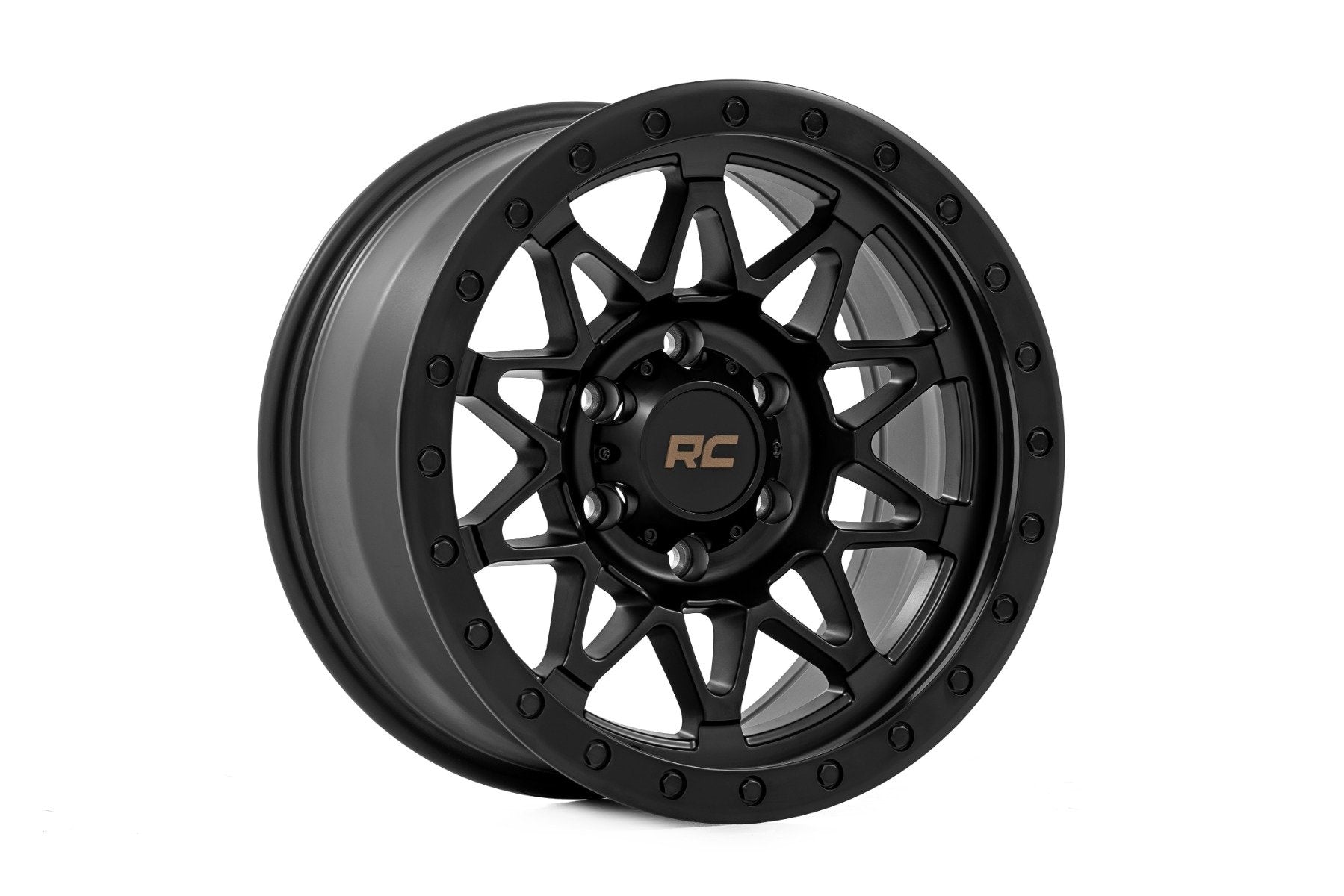 Rough Country 78 Series Wheel | Simulated Beadlock | Black | 18x9 | 6x135 | -12mm