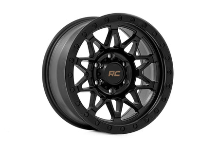Rough Country 78 Series Wheel | Simulated Beadlock | Black | 18x9 | 6x5.5 | +0mm