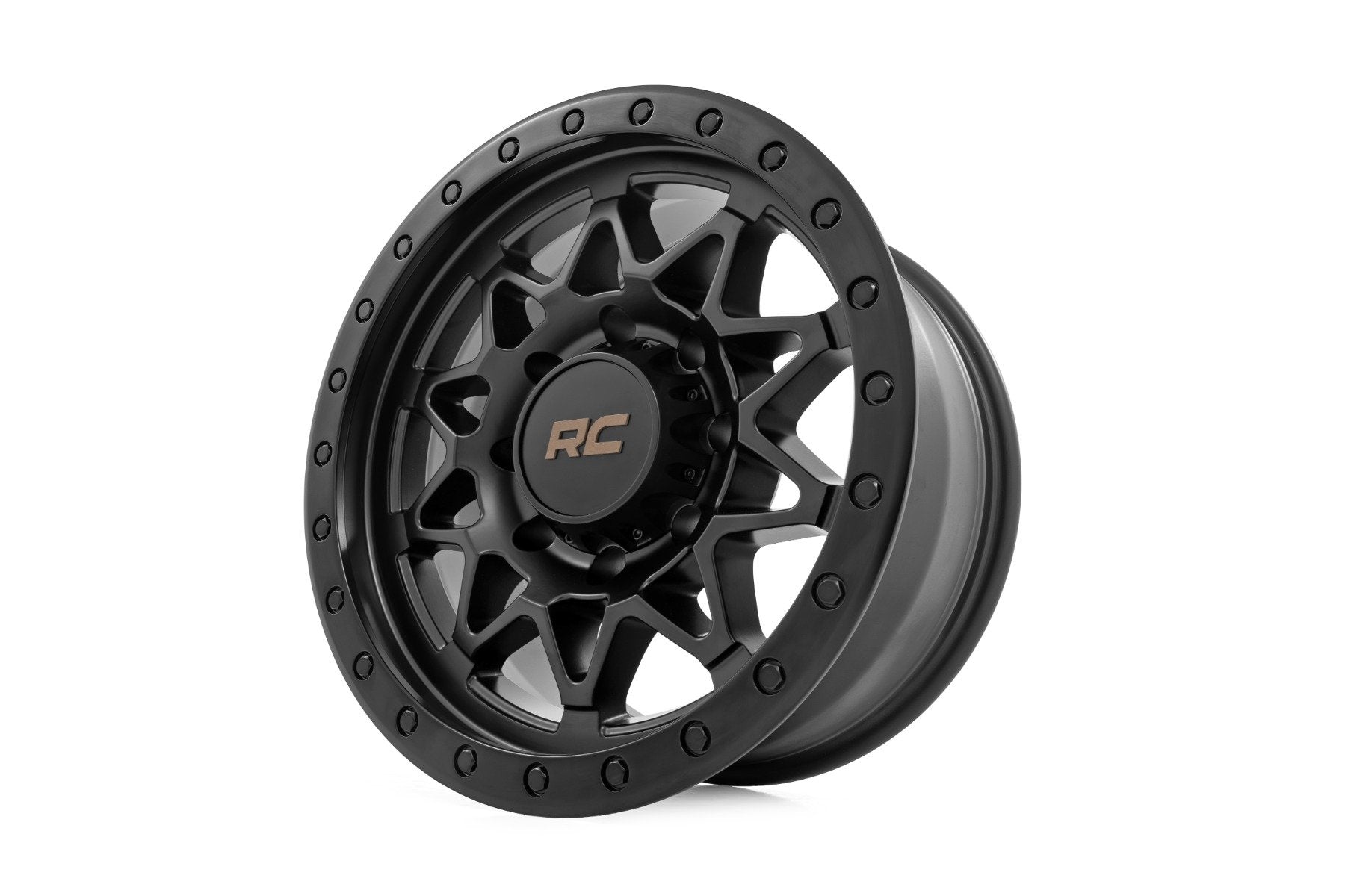 Rough Country 78 Series Wheel | Simulated Beadlock | Black | 18x9 | 8x170 | 0mm