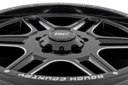 Rough Country 92 Series Wheel | Machined One-Piece | Gloss Black | 18x9 | 6x135 | +0mm