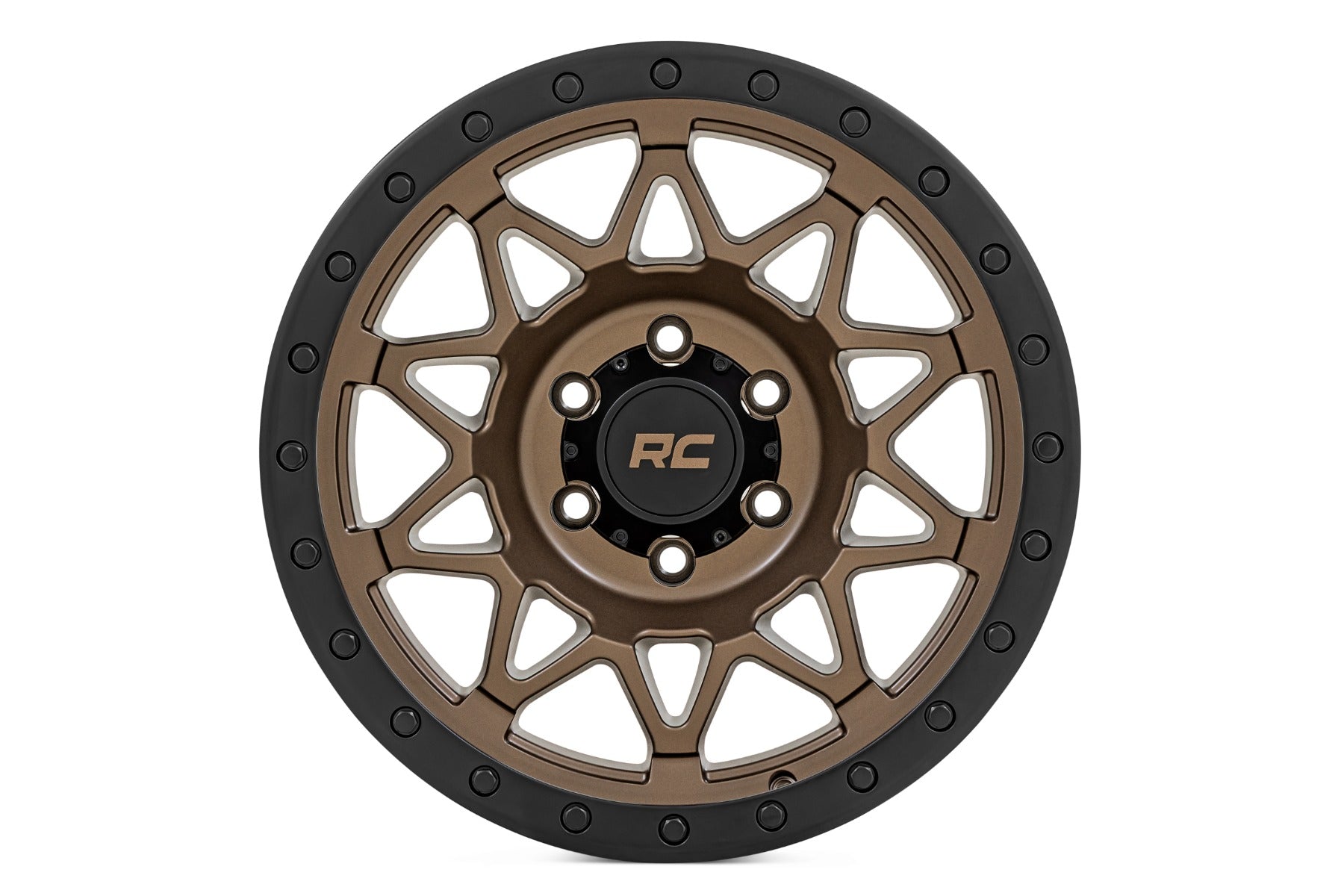 Rough Country 78 Series Wheel | Simulated Beadlock | Bronze/Black | 18x9 | 8x6.5 | -12mm