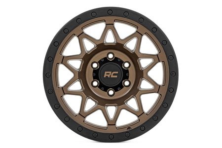 Rough Country 78 Series Wheel | Simulated Beadlock | Bronze/Black | 18x9 | 5x5.5 | -12mm