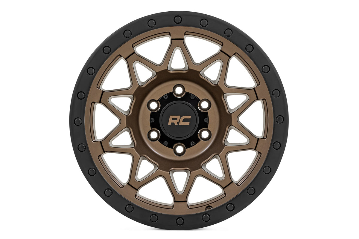 Rough Country 78 Series Wheel | Simulated Beadlock | Bronze/Black | 18x9 | 6x135 | 0mm