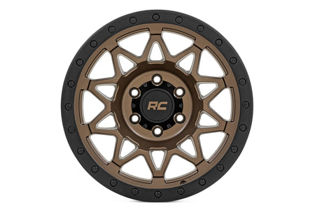 Rough Country 78 Series Wheel | Simulated Beadlock | Bronze/Black | 18x9 | 5x5 | 0mm
