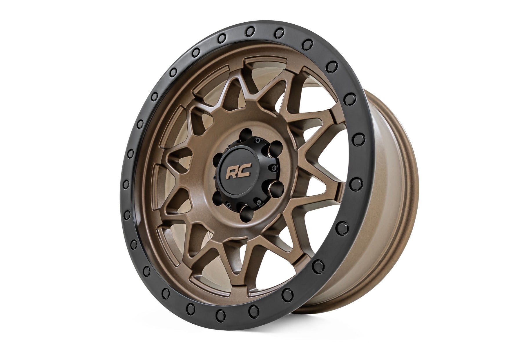 Rough Country 78 Series Wheel | Simulated Beadlock | Bronze/Black | 18x9 | 5x5.5 | -12mm