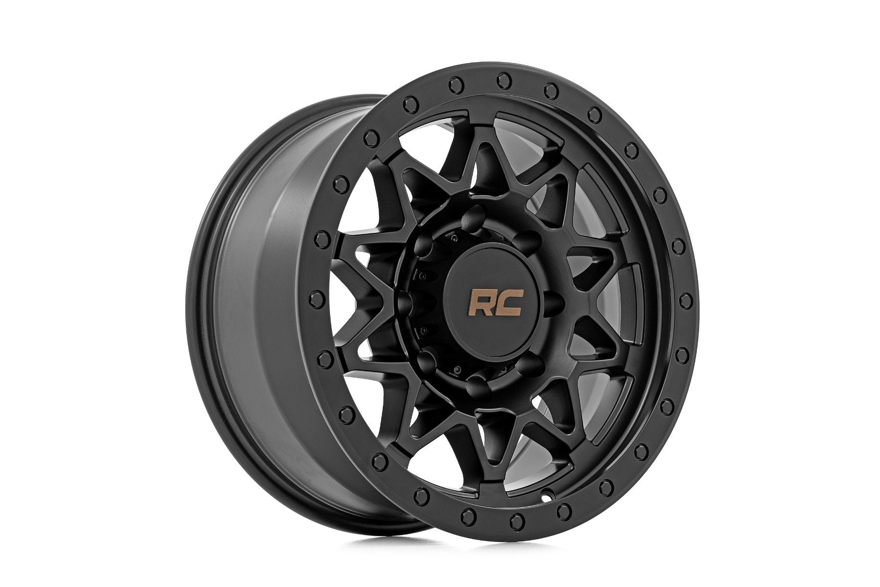 Rough Country 78 Series Wheel | Simulated Beadlock | Black | 18x9 | 8x170 | 0mm