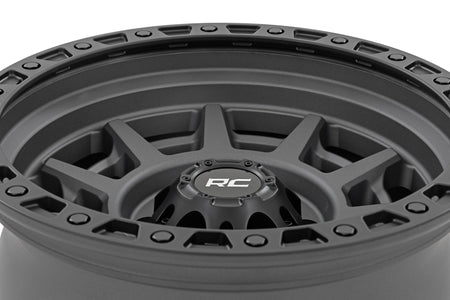 Rough Country 85 Series Wheel | Simulated Beadlock | Gunmetal Gray/Black | 17x9 | 8x6.5 | +0