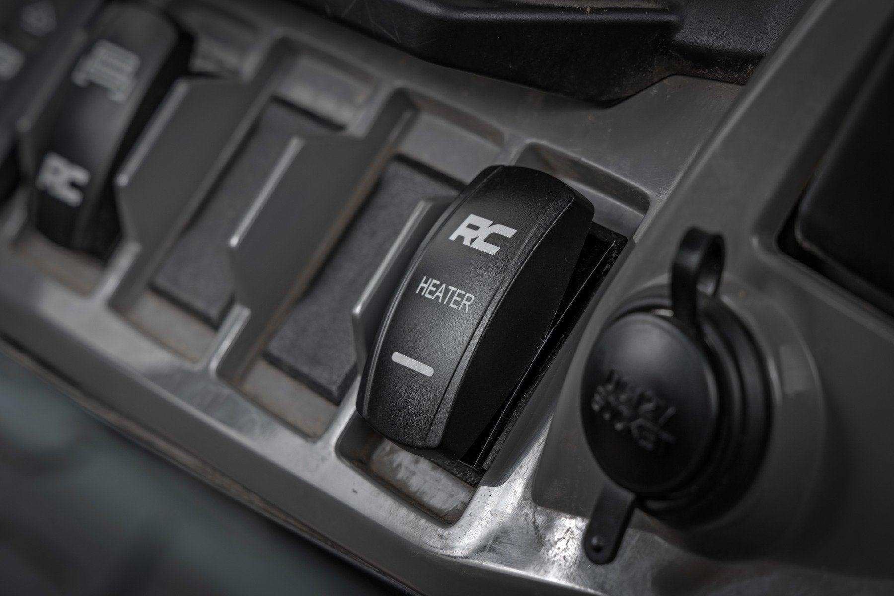 Rocker Switch | Cab Heater | 2x1 with Logo | Blue Back Light