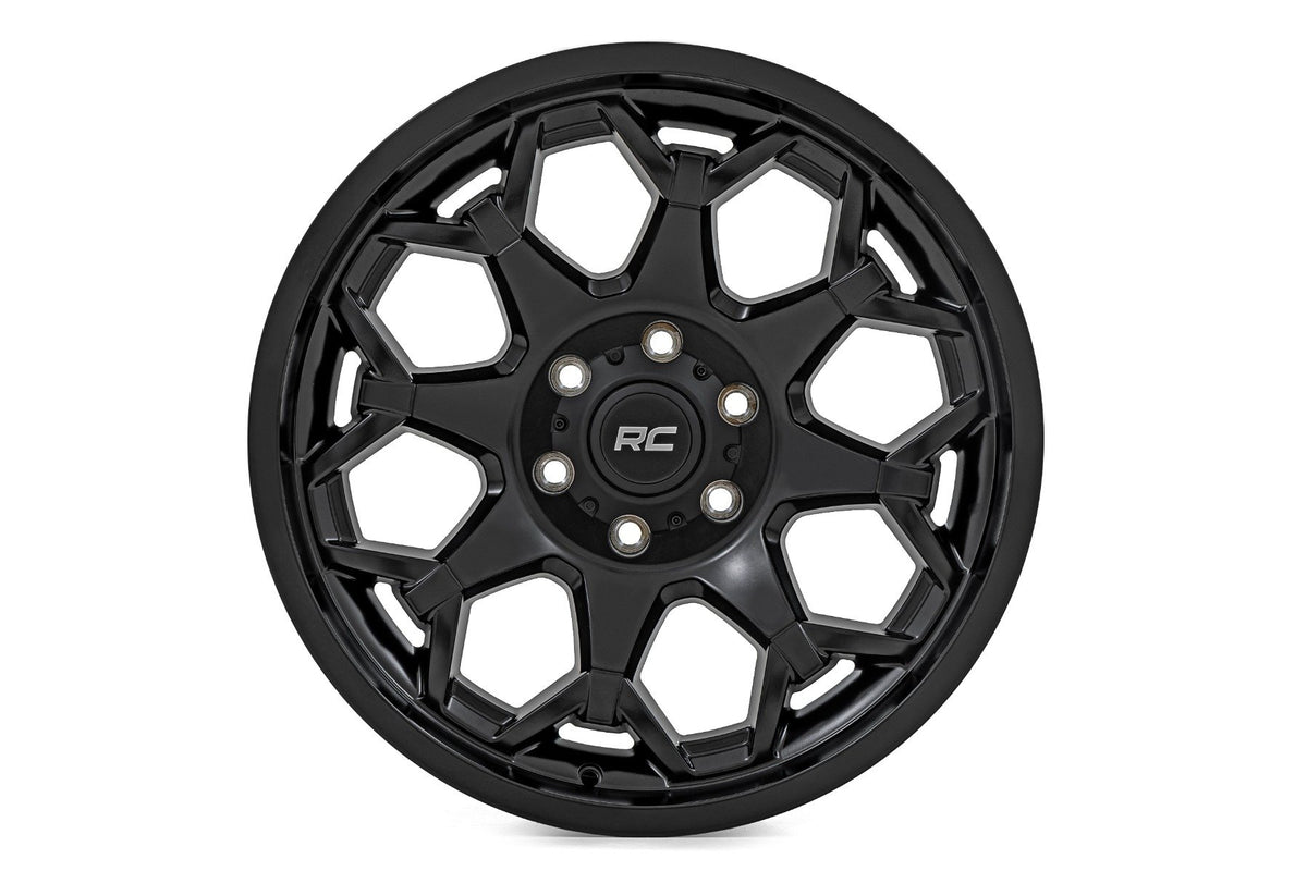Rough Country 80 Series Wheel | One-Piece | Semi Gloss Black | 20x9 | 8x165 | 0mm