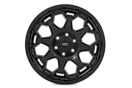 Rough Country 80 Series Wheel | One-Piece | Semi Gloss Black | 20x10 | 5x5 | -25mm