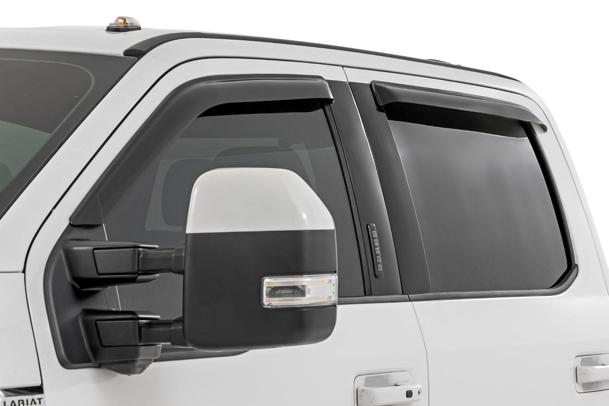 Side Window Deflectors | Tape On Rain Guard | Ford F-150 (17-25)/F-250 (15-26)