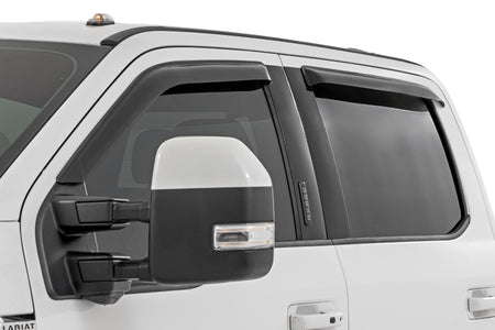 Side Window Deflectors | Tape On Rain Guard | Ford F-150 (17-25)/F-250 (15-26)