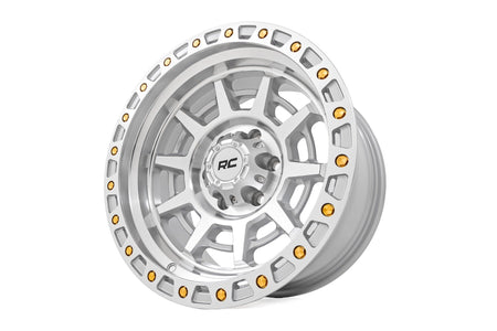 Rough Country 85 Series Wheel | Simulated Beadlock | Full Machine | 17x9 | 5x5 | -12mm