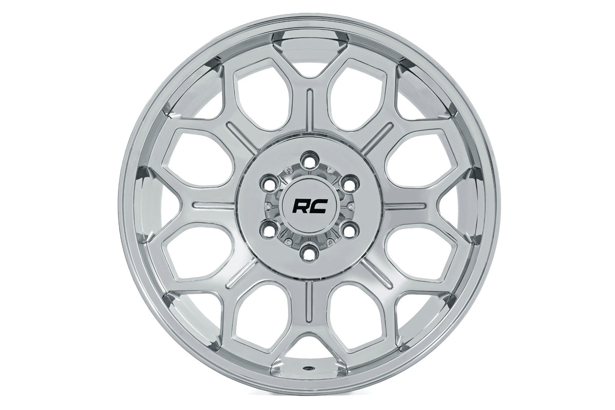 Rough Country 77 Series Wheel | One-Piece | Chrome | 20x10 | 6x5.5 | -25mm
