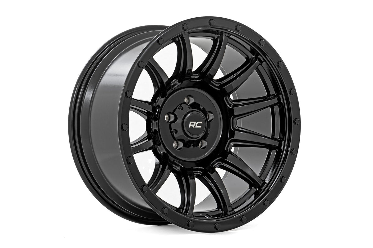 Rough Country 90 Series Wheel | One-Piece | Gloss Black | 20x9 | 6x5.5 | 0mm