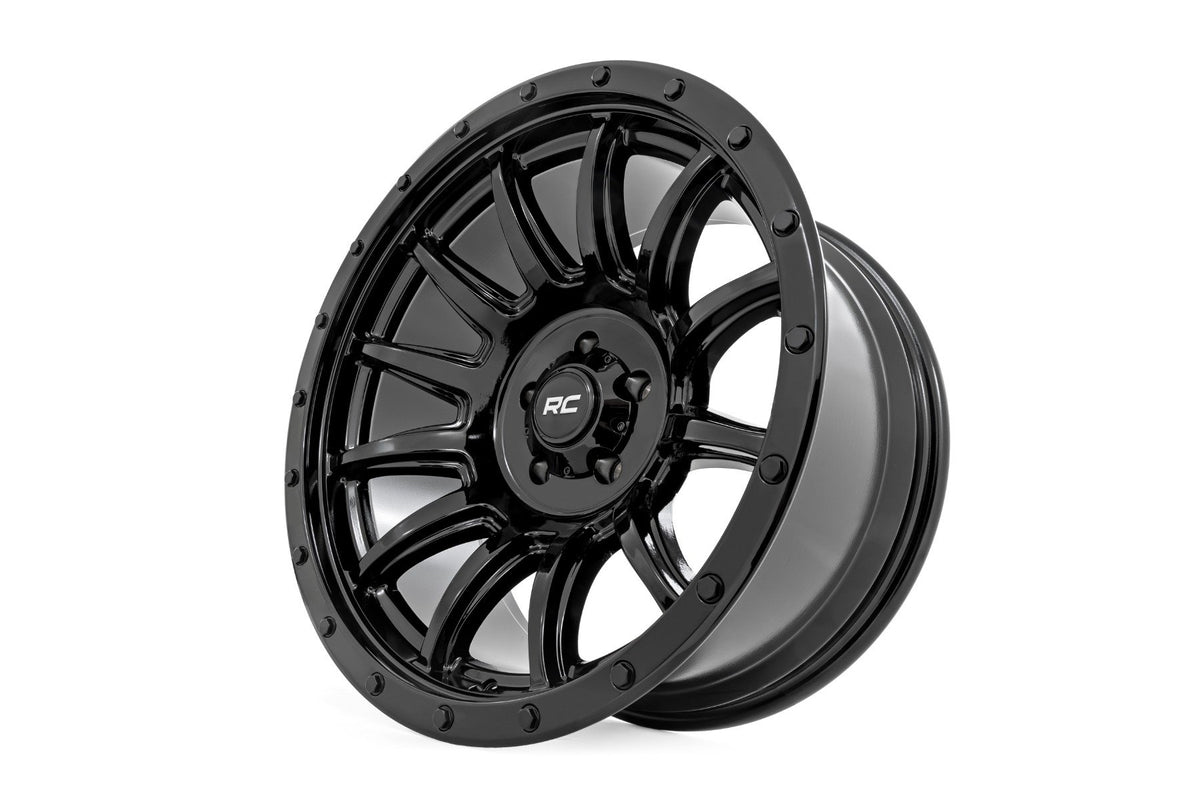Rough Country 90 Series Wheel | One-Piece | Gloss Black | 18x9 | 6x5.5 | 0mm