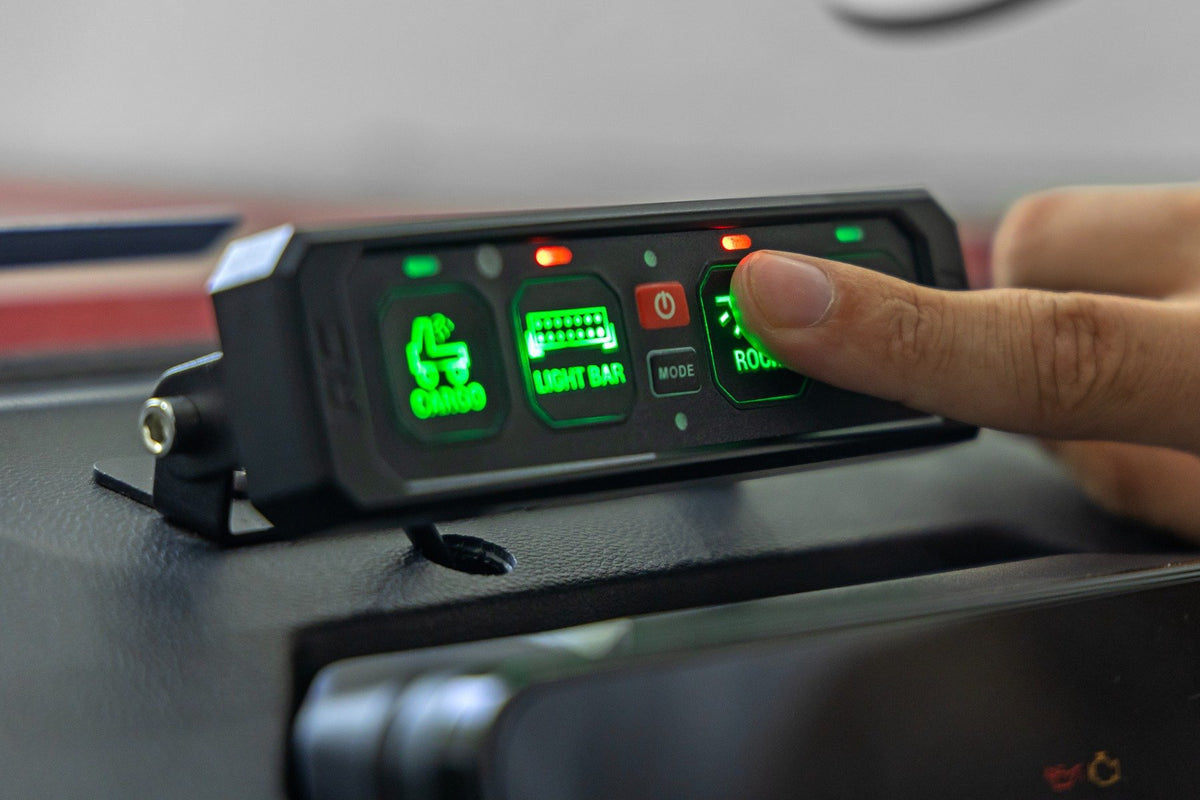 4 Gang Switch Panel | RGB Backlit Buttons | Multifunction Modes