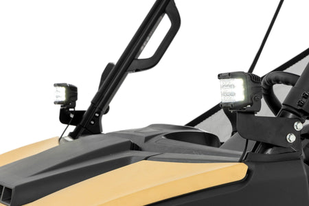 LED Light Kit | Front Mount | 2" Black Pair | Amber DRL | Segway 570 F