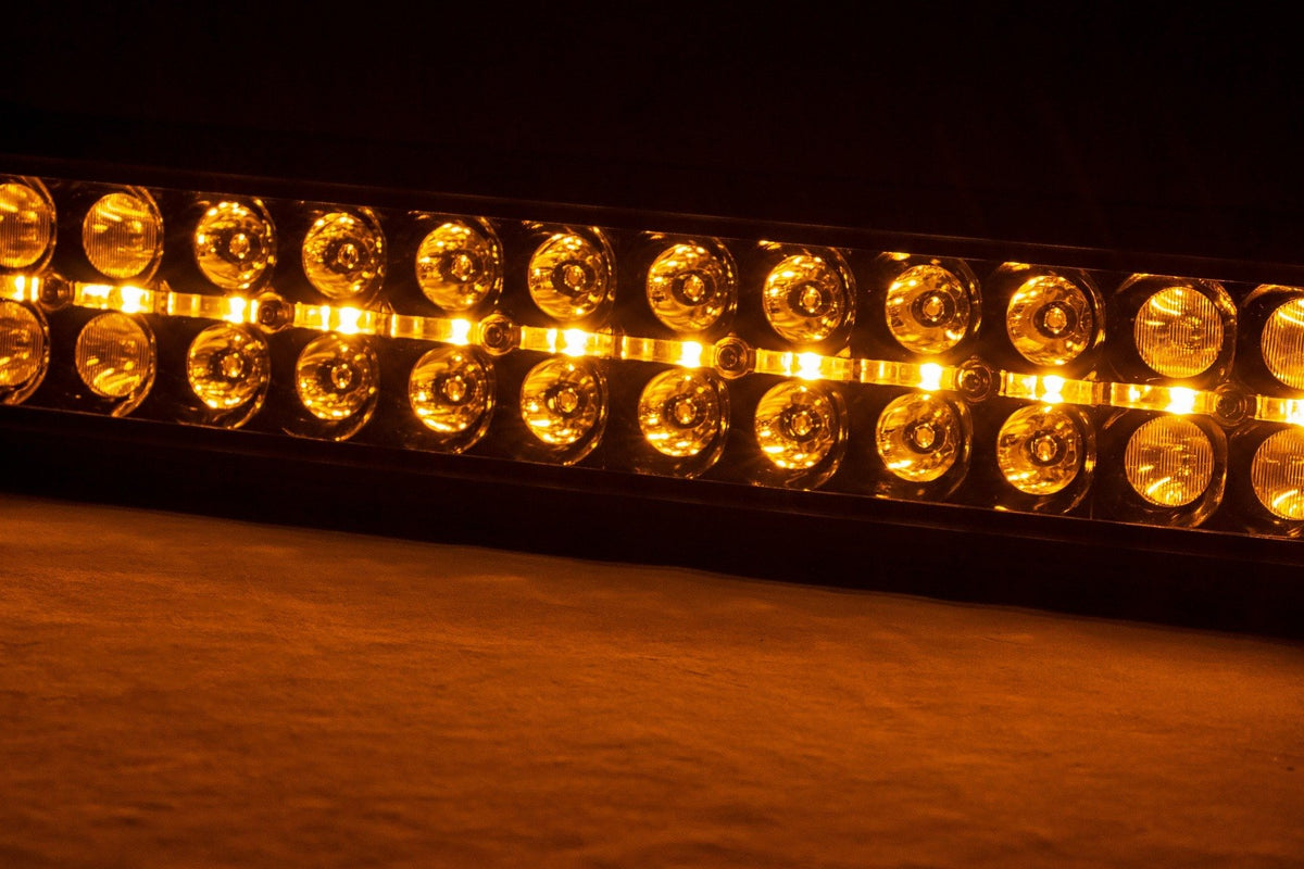 30 Inch Black Series LED Light Bar | Curved | Dual Row | Amber DRL