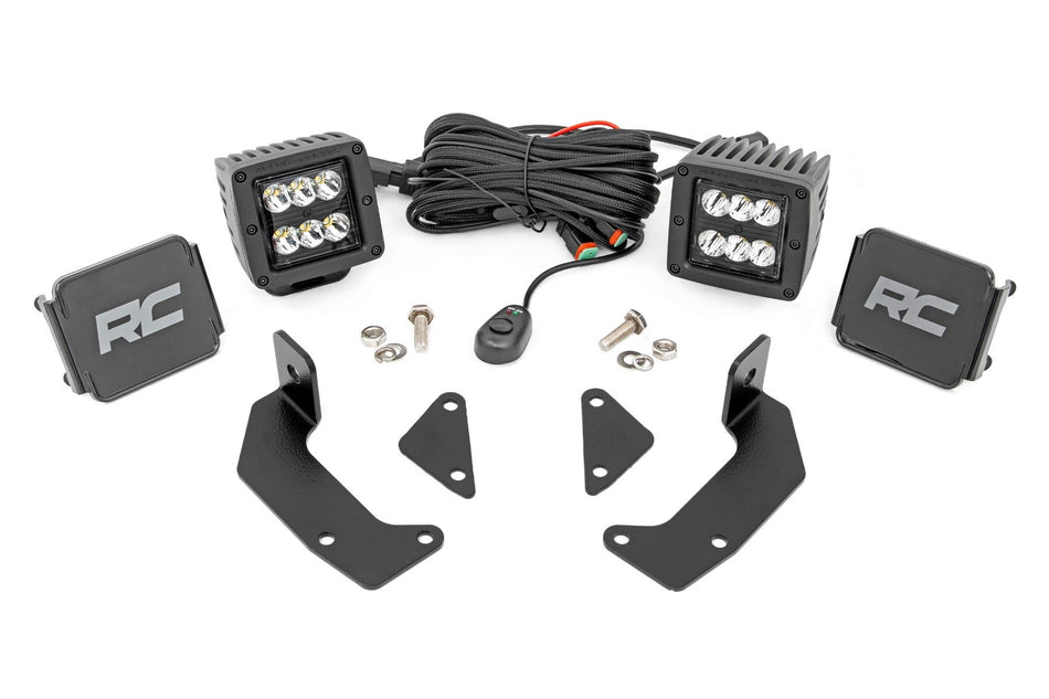 LED Light Kit | Cage Mount | 2" Black Pair | CFMOTO UFORCE 1000 