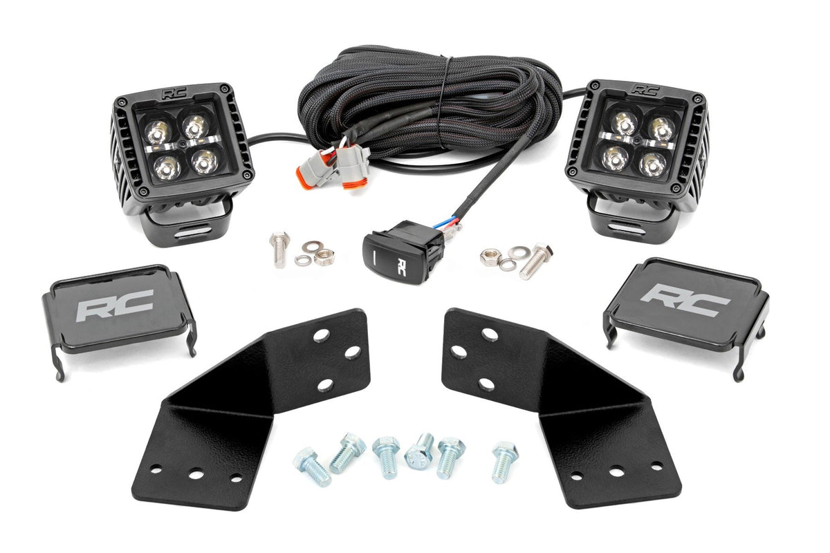 LED Light Kit | Rear Mount | 2" Black Pair | White DRL | CFMOTO UFORCE 1000