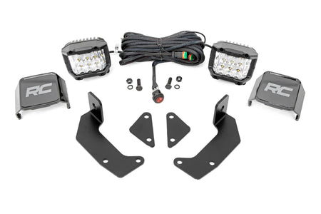 LED Light Kit | Cage Mount | 2" Chrome Pair | Wide Angle | CFMOTO UFORCE 1000 