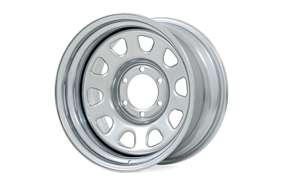 Steel Wheel | Chrome | 15x8 | 5x5.5 | 4.25 Bore | -19mm