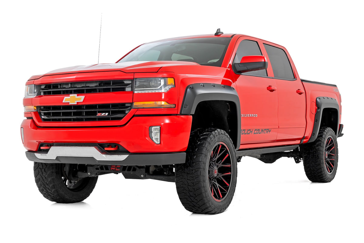 Pocket Fender Flares | 5'9" Bed | GXG Tungsten | Chevy Silverado 1500 (14-18 & Classic)