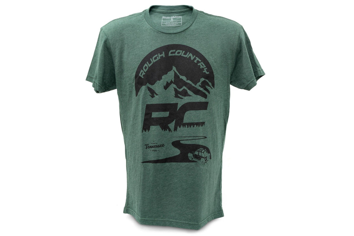 Rough Country T-Shirt | RC Mountains | Forest Green | MD