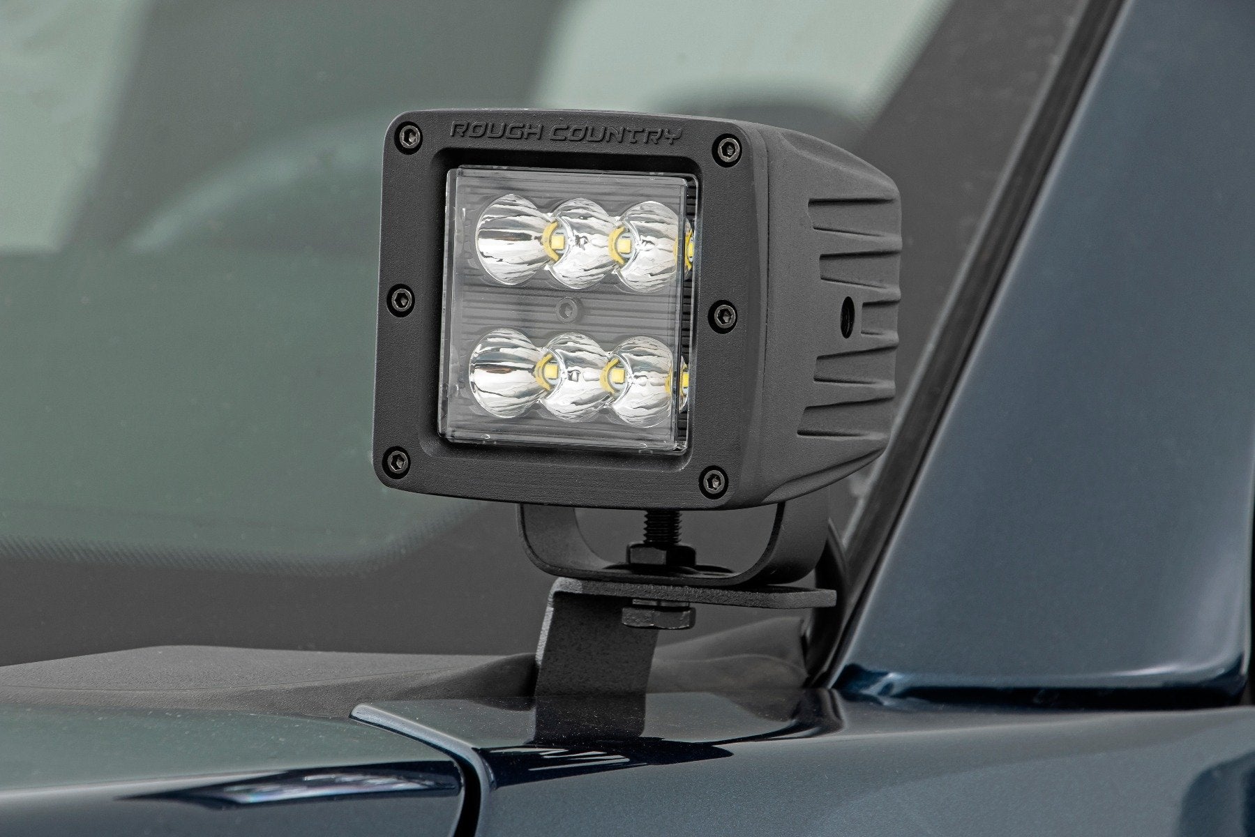 LED Light Kit | Ditch Mount | 2" Black Pair | Flood | Ford F-150 (15-24)/F-150 Lightning (22-24) 