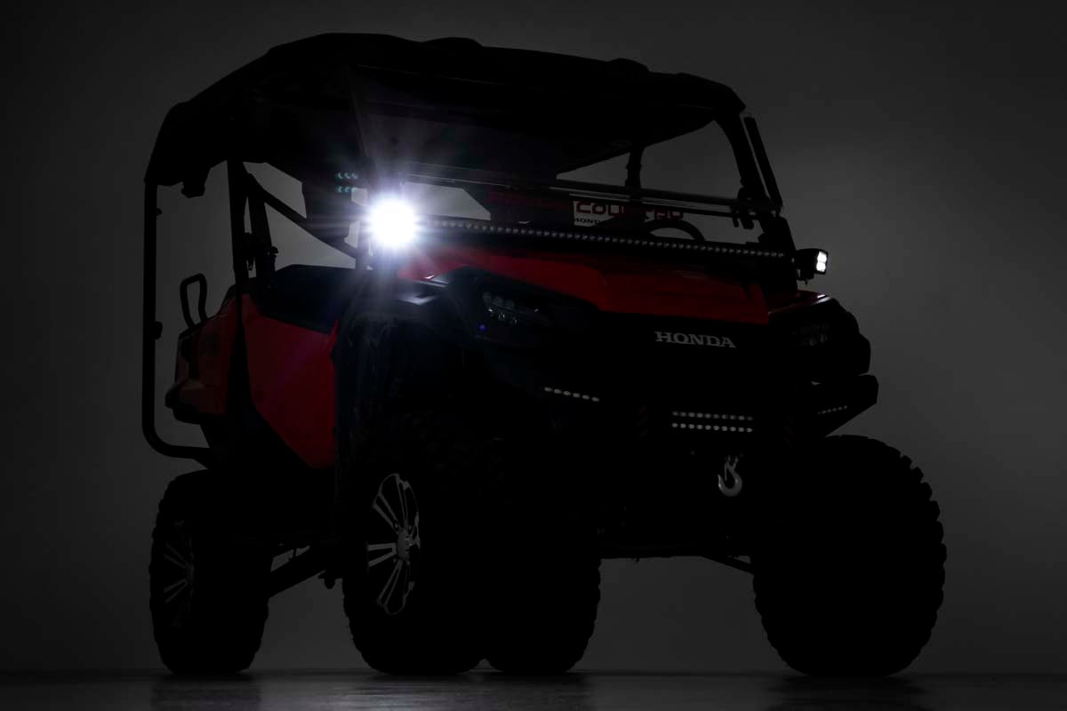 LED Light Kit | Cage Mount | 2" Chrome Pair | Wide Angle | Honda Pioneer 1000 