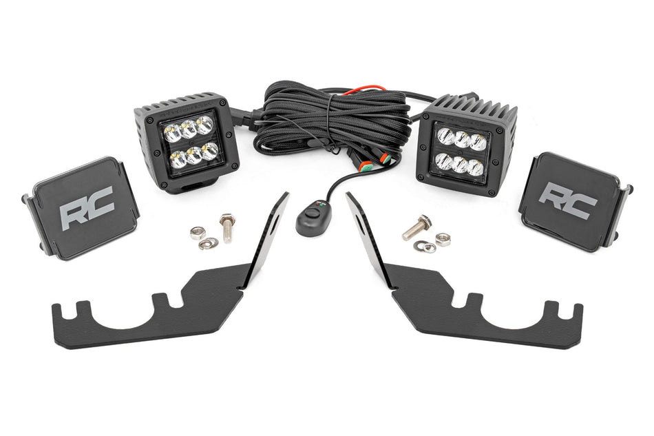 LED Light | Rear Mount | 2" Black Pair | Spot | Kawasaki Teryx 4 1000/Teryx 800 