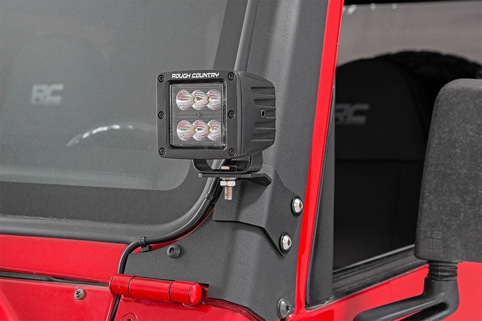 LED Light Mount | Lower A-Pillar | Pod | Jeep Wrangler TJ (97-06)/Wrangler Unlimited (04-06) 